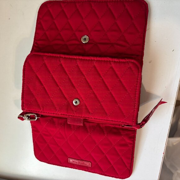 Vera Bradley Red Rose Print Wristlet Wallet - Picture 6 of 8